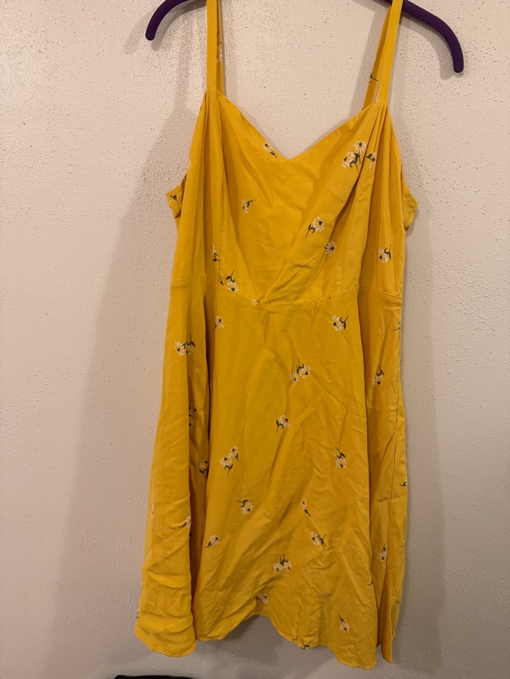 Old Navy Yellow Floral Midi Dress